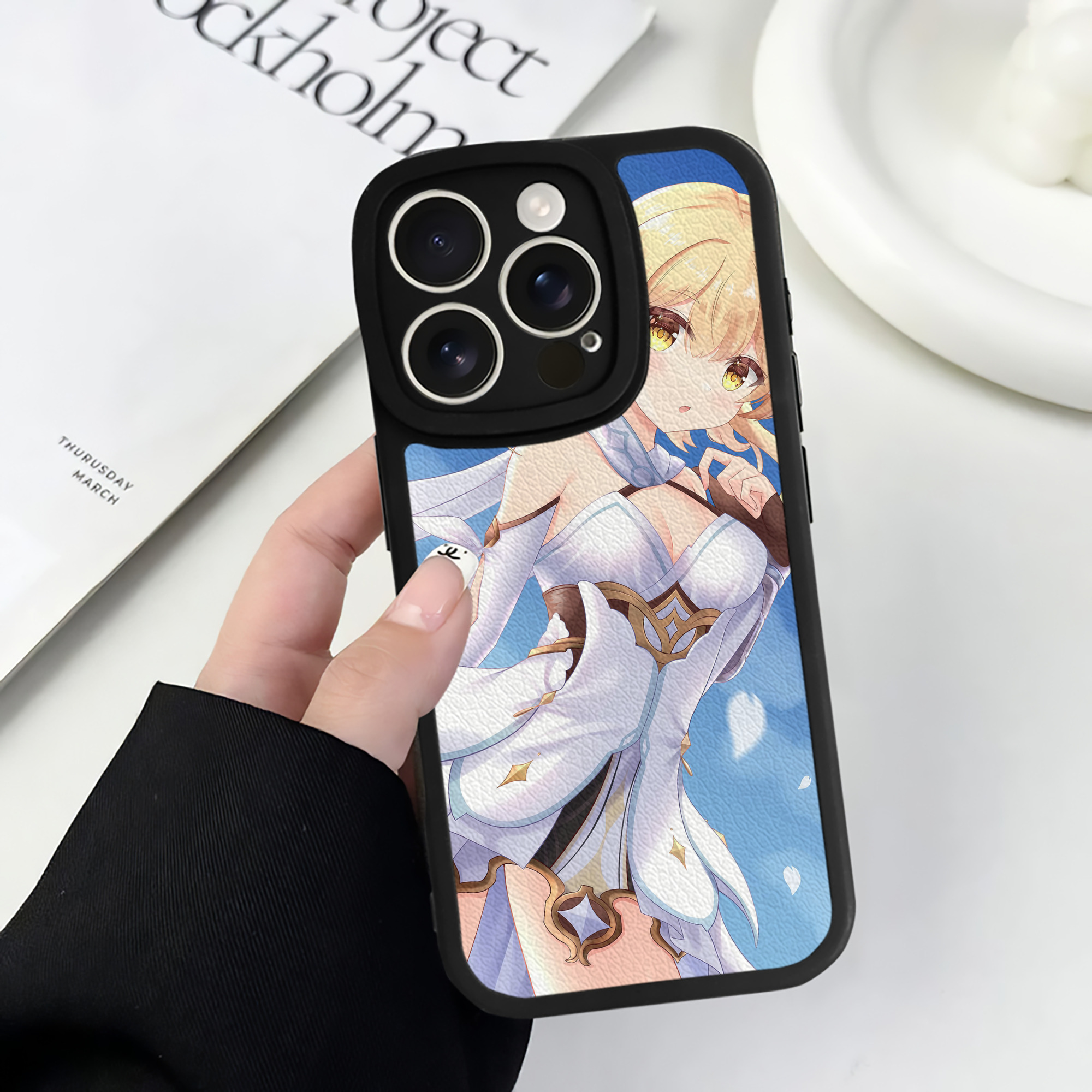 げんし神 genshin 【iPhone 16シリーズ対応】シリコンスマホケース（レザー調） 材質：シリコン
